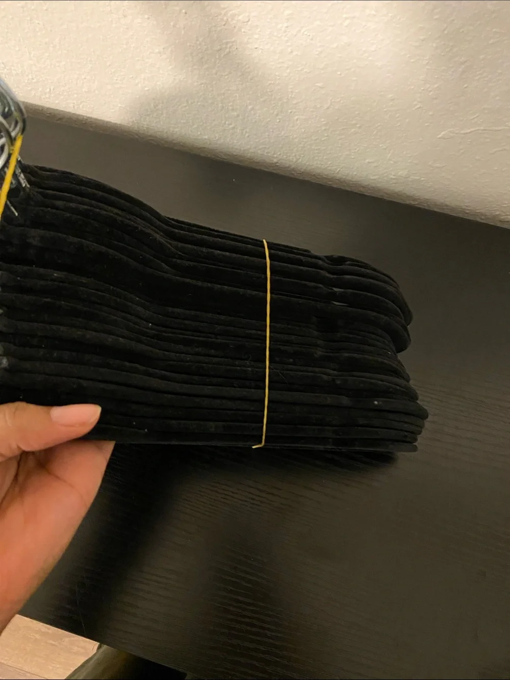 24 Black Velvet Suit Hangers - 24 pieces Pack